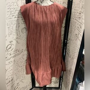 Anthropologie Pleated Blouse in Deep Rose